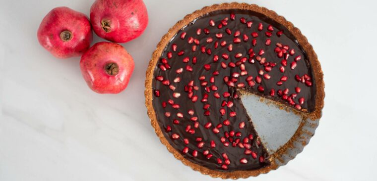 Tarte de Chocolate e Romã